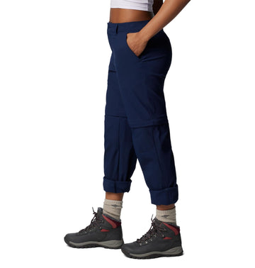 Columbia Leslie Falls pants back view emphasizes durable fabric and pockets.