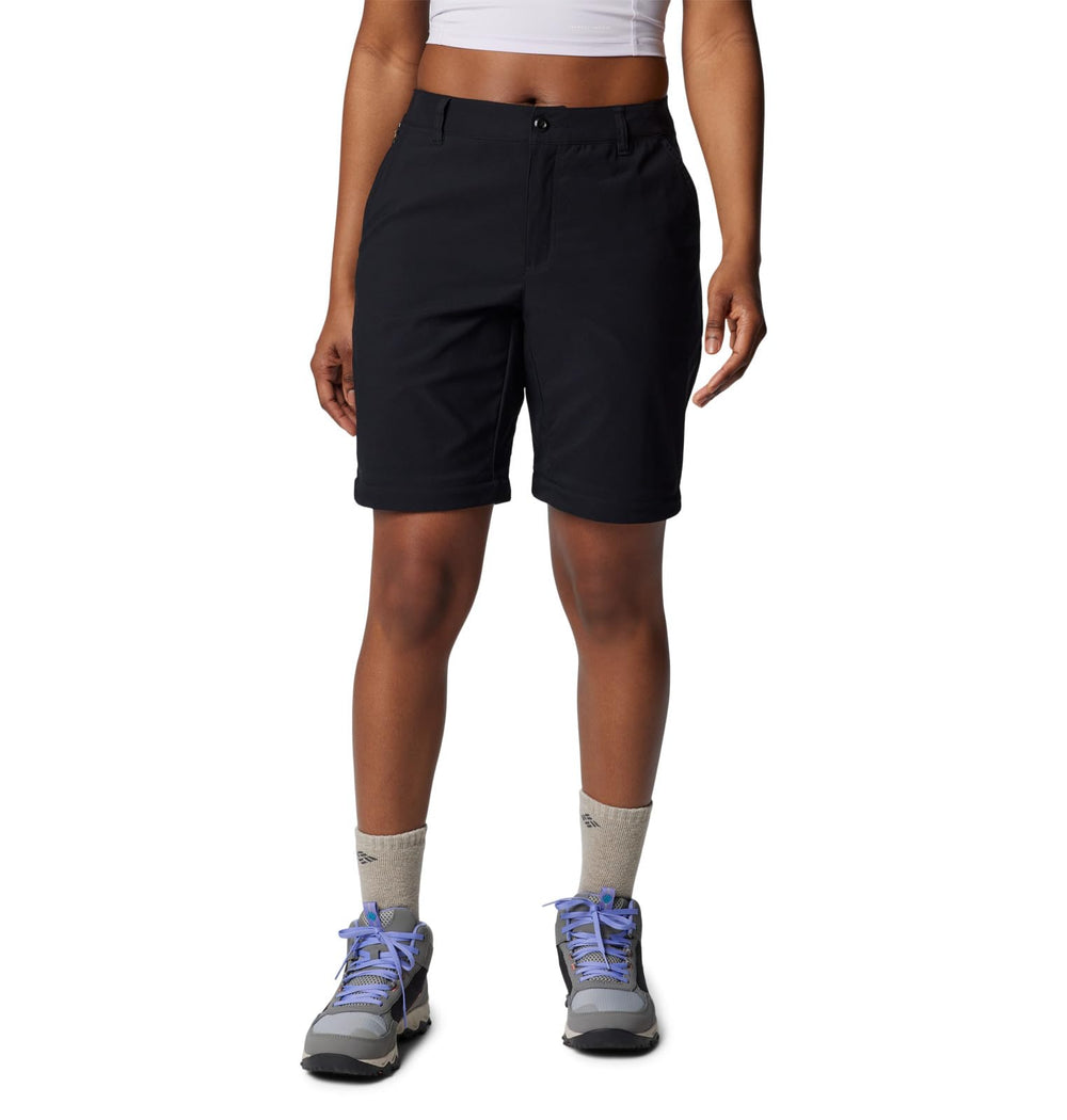 Columbia Leslie Falls pants lightweight nylon fabric during ascent.