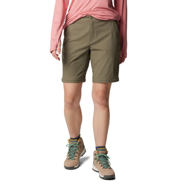Columbia Leslie Falls pants on trail capture rugged comfort and protection
