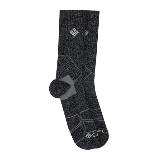 Columbia Men's Merino Wool Hiking Crew Socks Arch Support illustrate secure fit