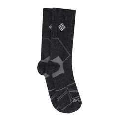 Columbia Men's Merino Wool Hiking Crew Socks charcoal pair with soft warmth for hikes