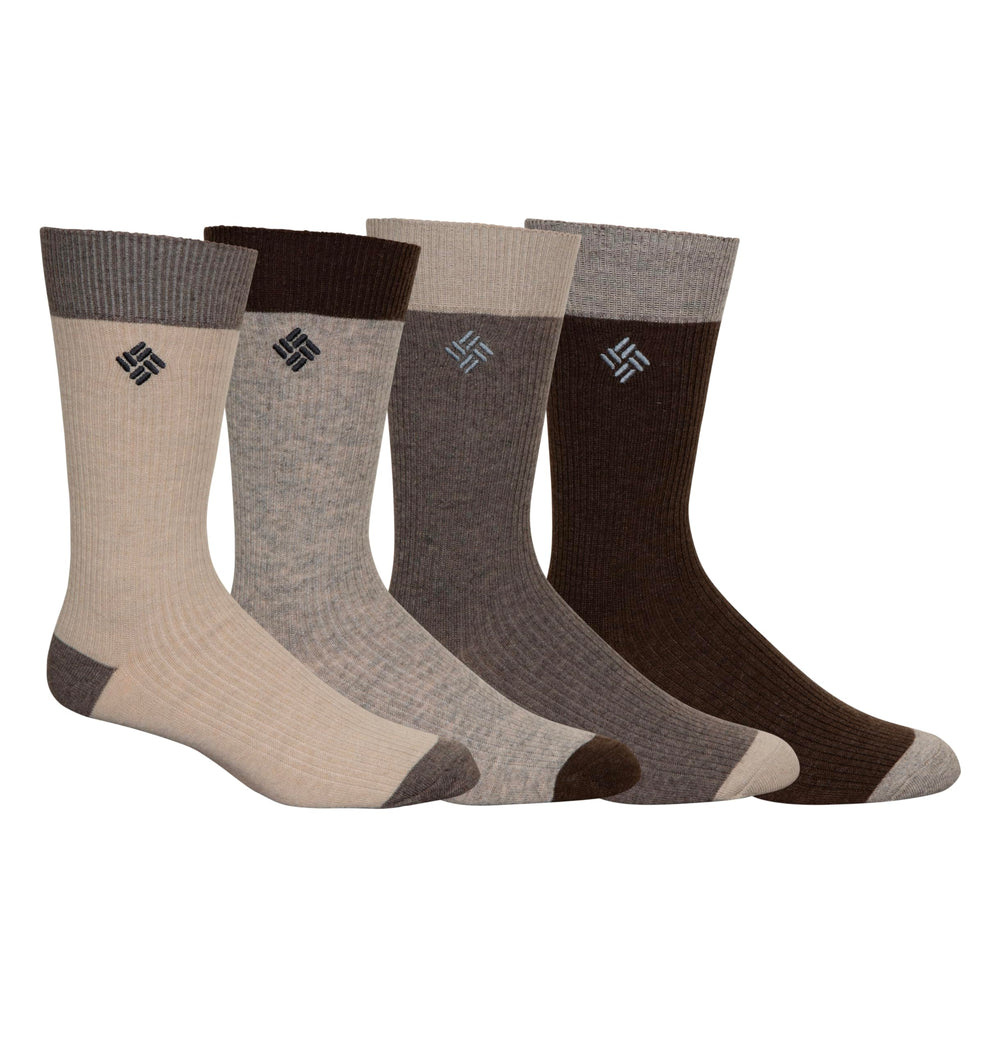 Columbia men's textured basics crew socks—moisture-wicking comfort for daily wear