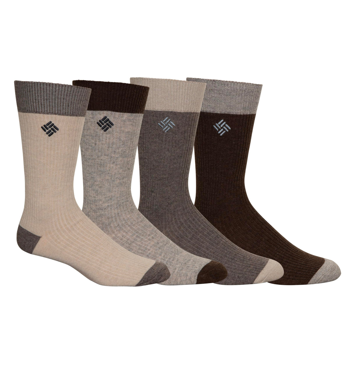 Columbia men's textured basics crew socks—moisture-wicking comfort for daily wear