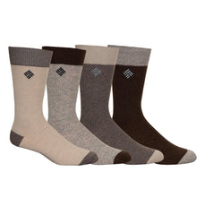 Columbia men's textured basics crew socks—moisture-wicking comfort for daily wear