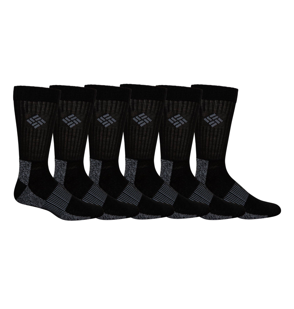 Columbia Moisture Control Crew Socks provide a secure, stay-in-place fit for daily wear