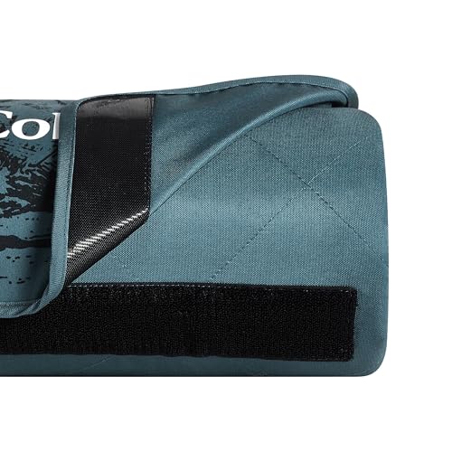 Columbia packable tote blanket in camping setup ready for outdoor adventures.