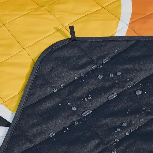 Columbia packable tote blanket durable-material highlights easy care and machine-washability.