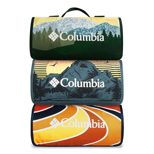 Columbia packable tote blanket machine washable for easy post-outdoor cleanup.