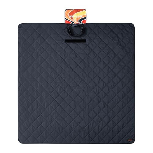 Columbia packable tote blanket waterproof-back highlights dry seating on damp surfaces.