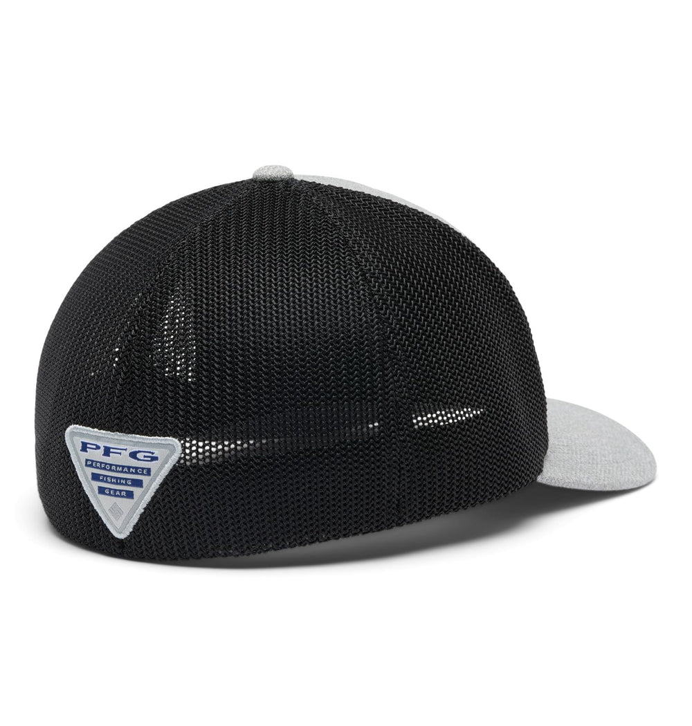 Columbia PFG Fish Flag Mesh Ball Cap flag patch highlights fish design and casual style.