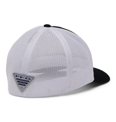 Columbia PFG Hooks mesh back detail shows breathable ventilation for warm days
