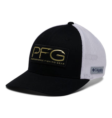 Columbia PFG Hooks mesh ball cap front view provides bold style and sun protection