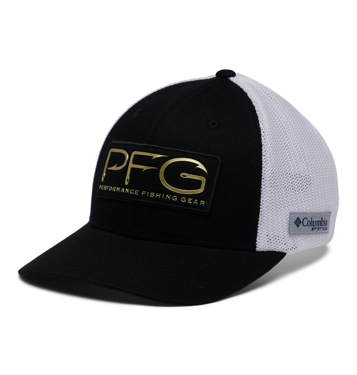 Columbia PFG Hooks mesh ball cap front view provides bold style and sun protection