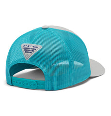 Columbia PFG Mesh Ball Cap side emblem showcases performance-ready design for anglers.