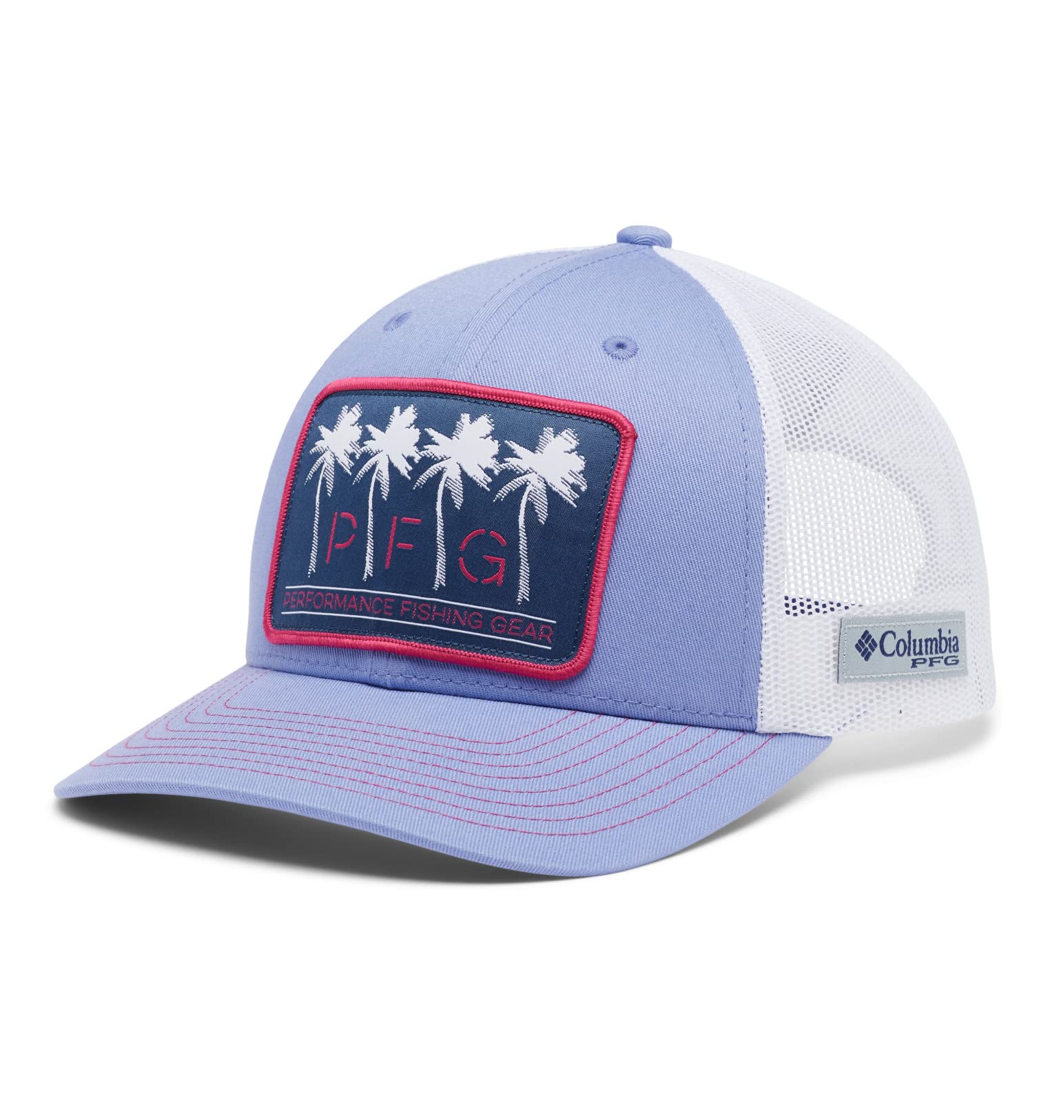 Columbia PFG Mesh Ball Cap Violet Sea front view sun protection