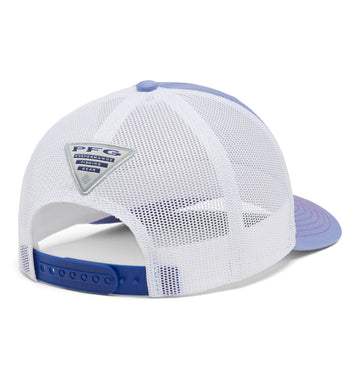 Columbia PFG Mesh Ball Cap Violet Sea side swordfish emblem breathable back