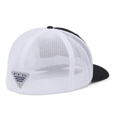 Columbia PFG Mesh Ball Cap XXL patch detail, breathable and versatile