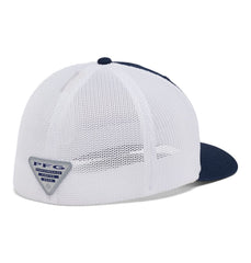 Columbia PFG mesh ball cap side logo, showcasing college spirit with breathable comfort.