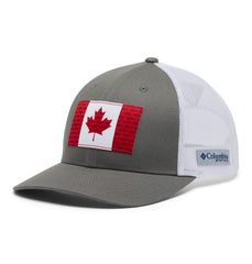 Columbia PFG Mesh Fish Flag Cap front view showing sun protection and compact silhouette