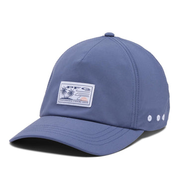 Columbia PFG Tidal Light Ball Cap front view, moisture-wicking comfort for day on the water.