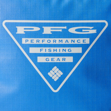 Columbia PFG Zigzag 22L backpack front-pocket view keeps small items handy.