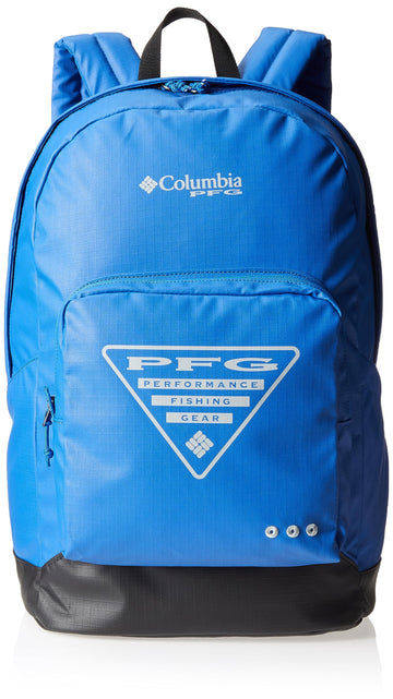 Columbia PFG Zigzag 22L backpack front view shows organized pockets for daily use.