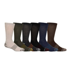 Columbia Pique Footbed Crew Socks in black provide arch support for all-day comfort.