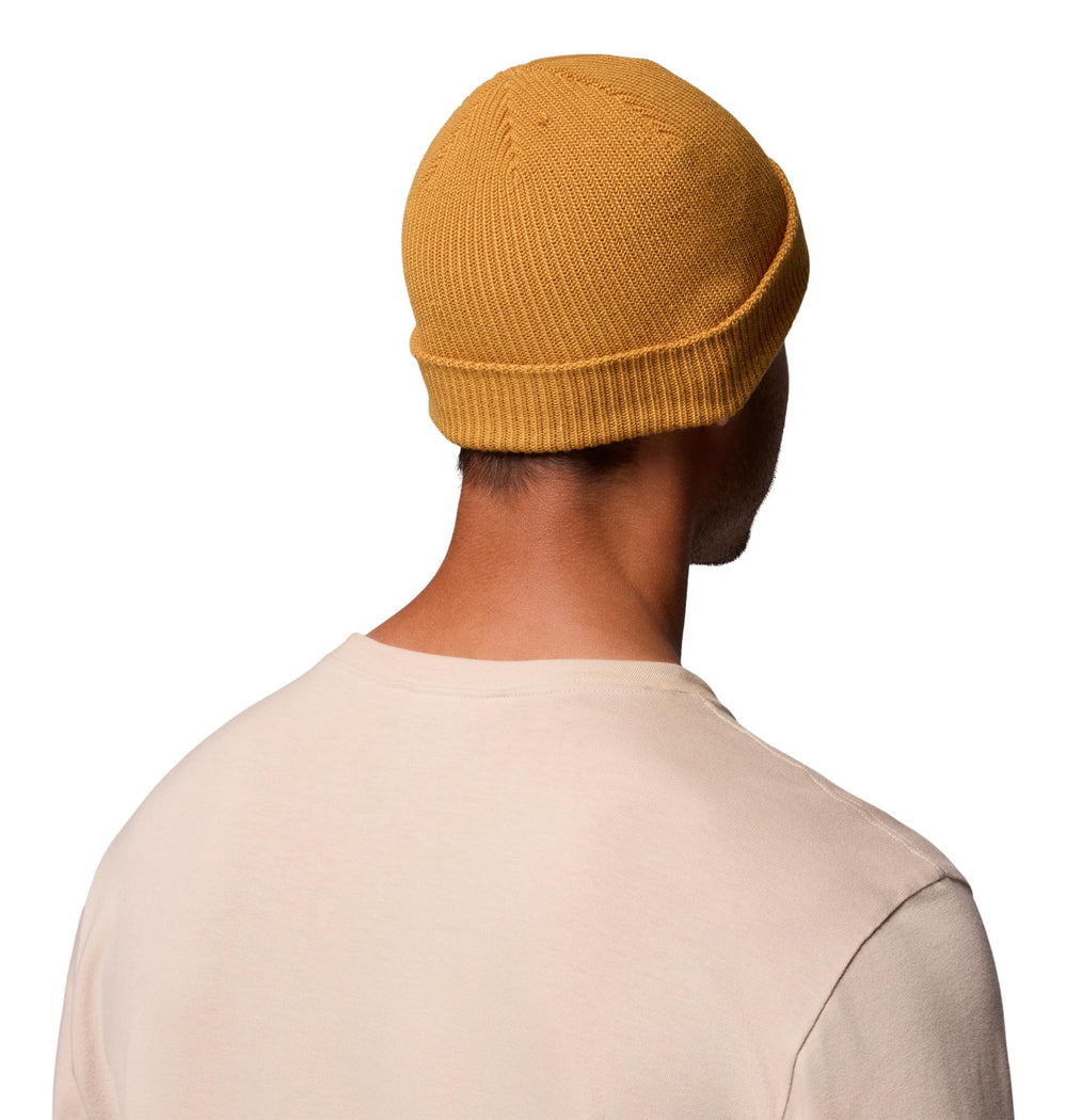 Columbia Portside Beanie Maple Sugar folded cuff, snug and timeless.