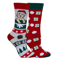 Columbia Puppy Love medium weight thermal socks showing soft knit and moisture-wicking comfort.