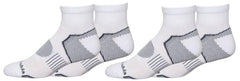 Columbia quarter balance point walking socks 4-pack in white with arch support and breathability