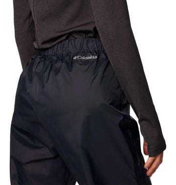 Columbia Storm Surge II rain pant seam-sealed feature for reliable rain protection.