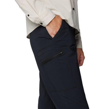 Columbia Summit Valley Pant II black ankle-hem drawcord for adjustable fit.