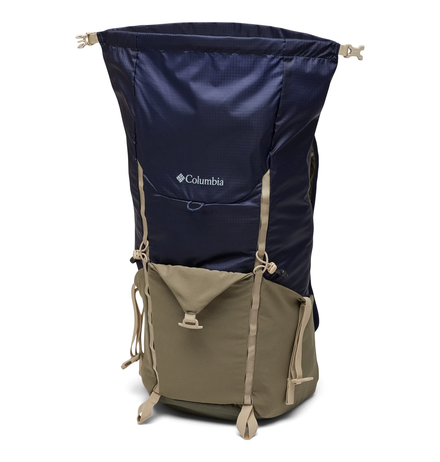Columbia Tandem Trail 22L trekking pole attachments shown for ready hiking setup.