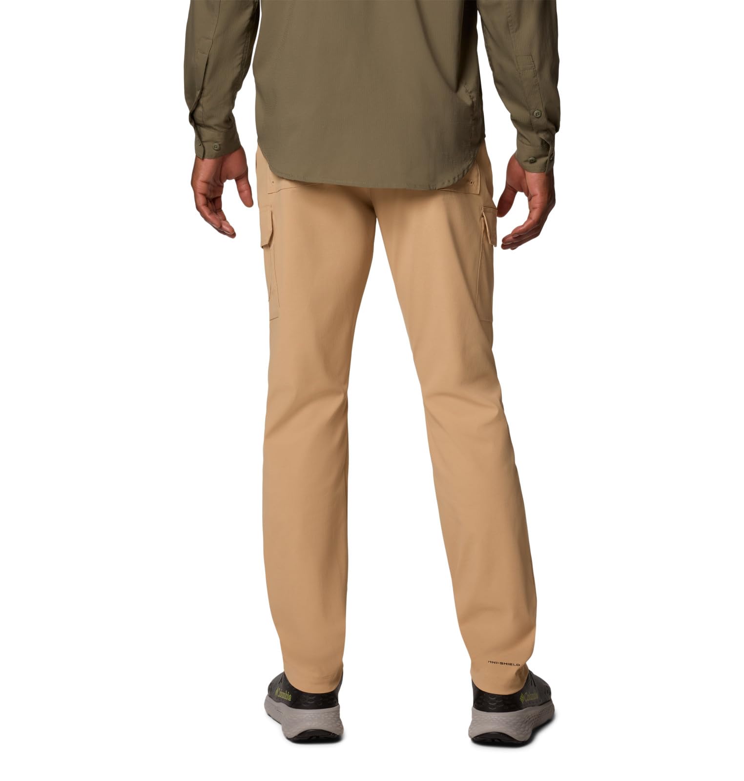 Columbia Tech Trail Utility Pant canoe back view demonstrates durability for rugged trails