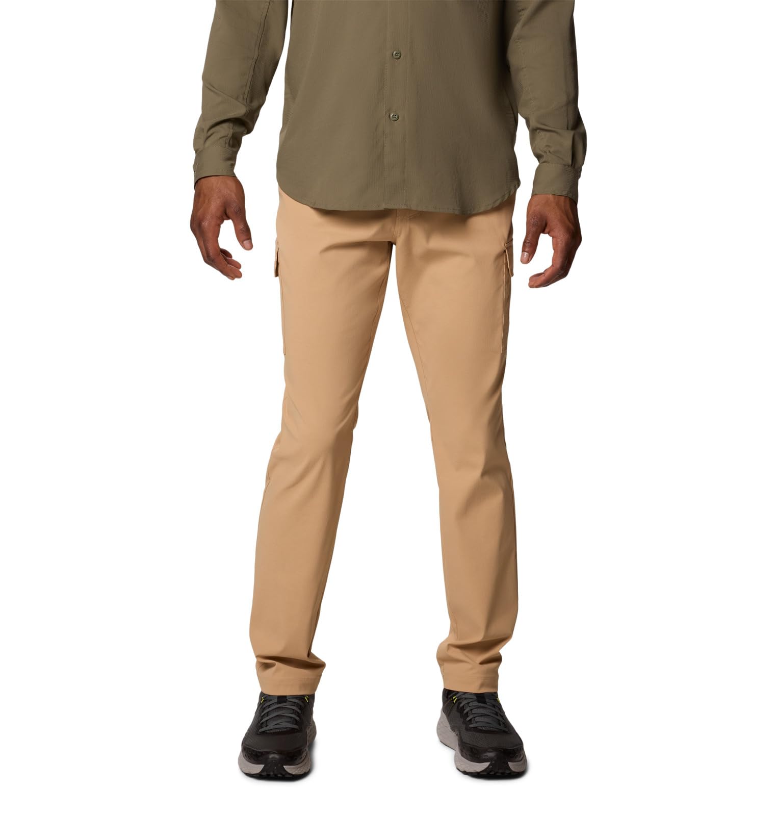 Columbia Tech Trail Utility Pant close-up of adjustable waist drawcord for a secure fit.
