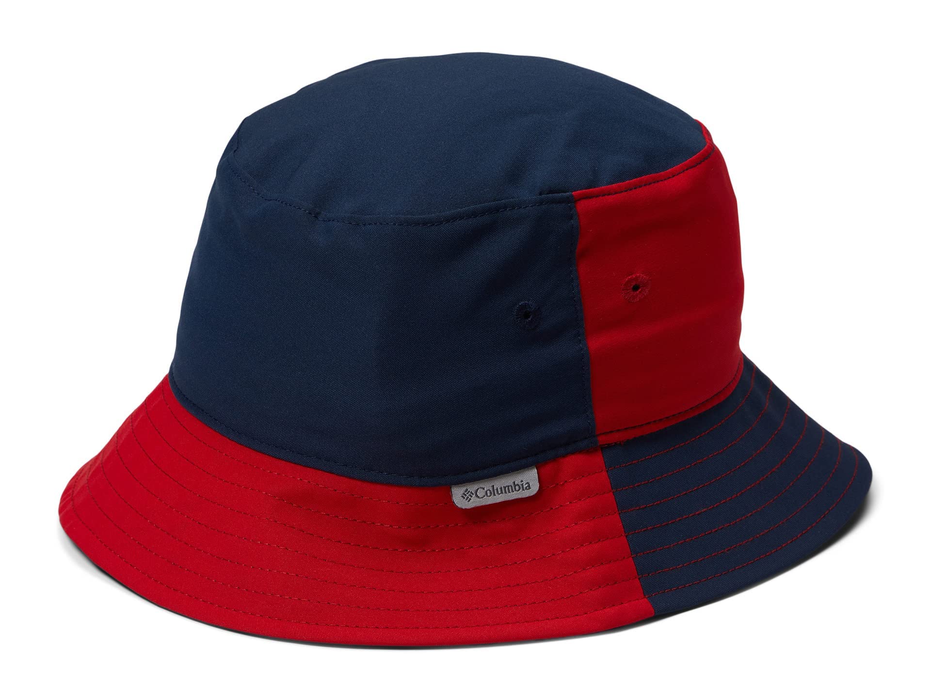 Columbia toddler bucket hat front view with UPF 50 protection and mesh lining.