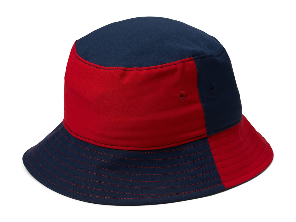 Columbia toddler bucket hat with adjustable chin strap for secure fit.