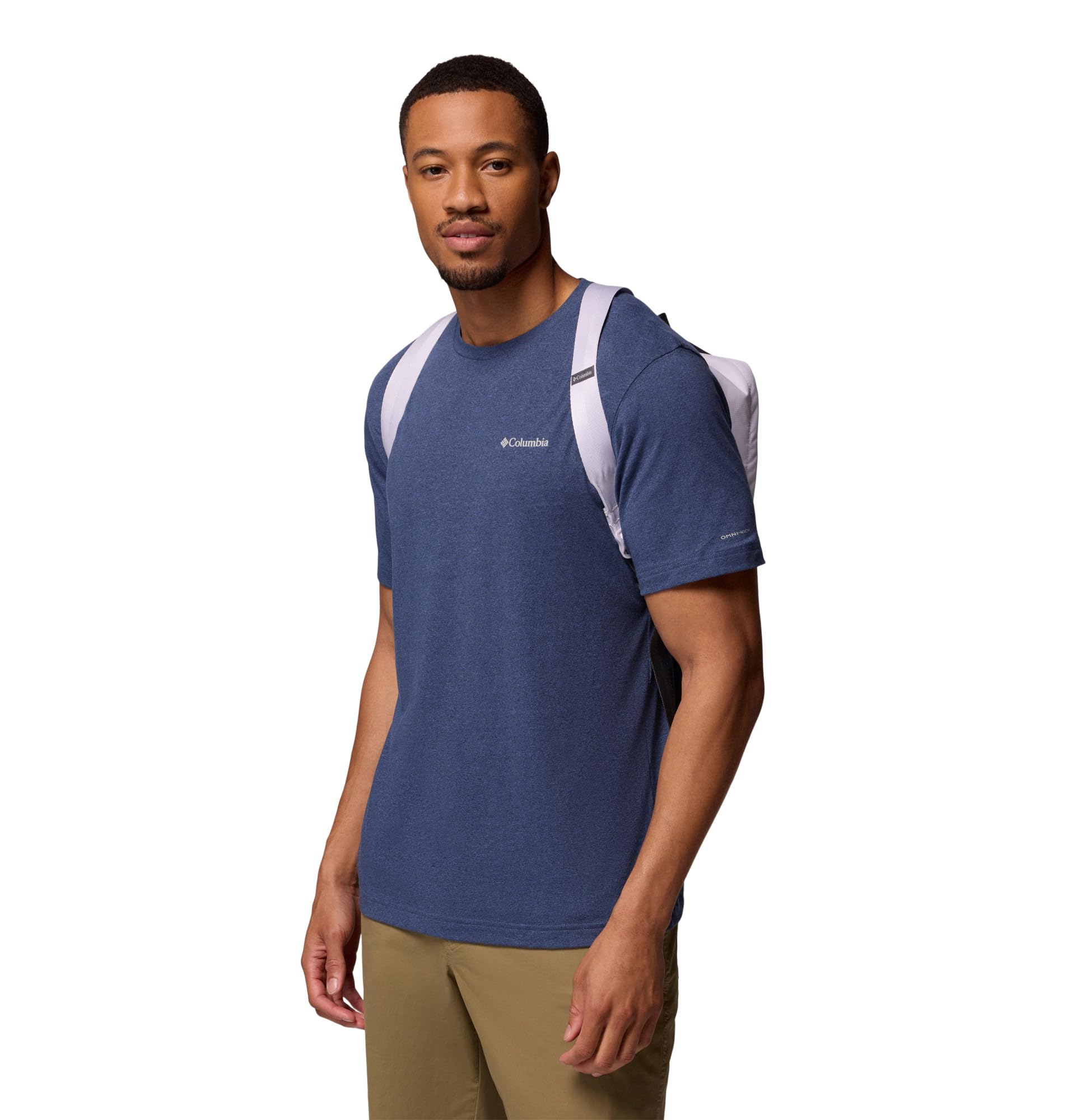 Columbia Trail Traveler 18L backpack with foam-padded back for comfortable wear.