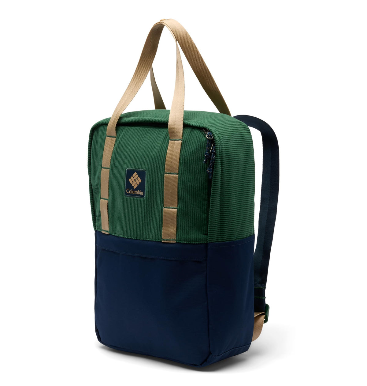 Columbia Trail Traveler 18L pack front view shows versatile urban and trail use.