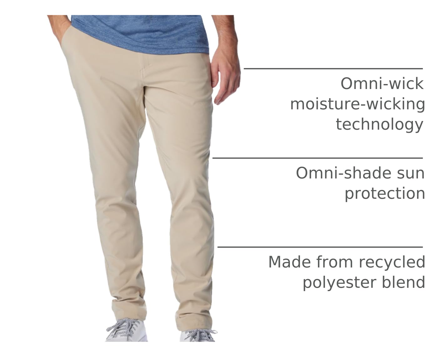 Columbia Uncharted Ancient Fossil fabric texture suggests durable, breathable comfort.
