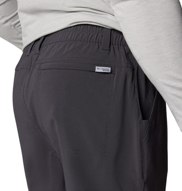Columbia Uncharted pant shark xx-large by the water’s edge indicating sun protection.