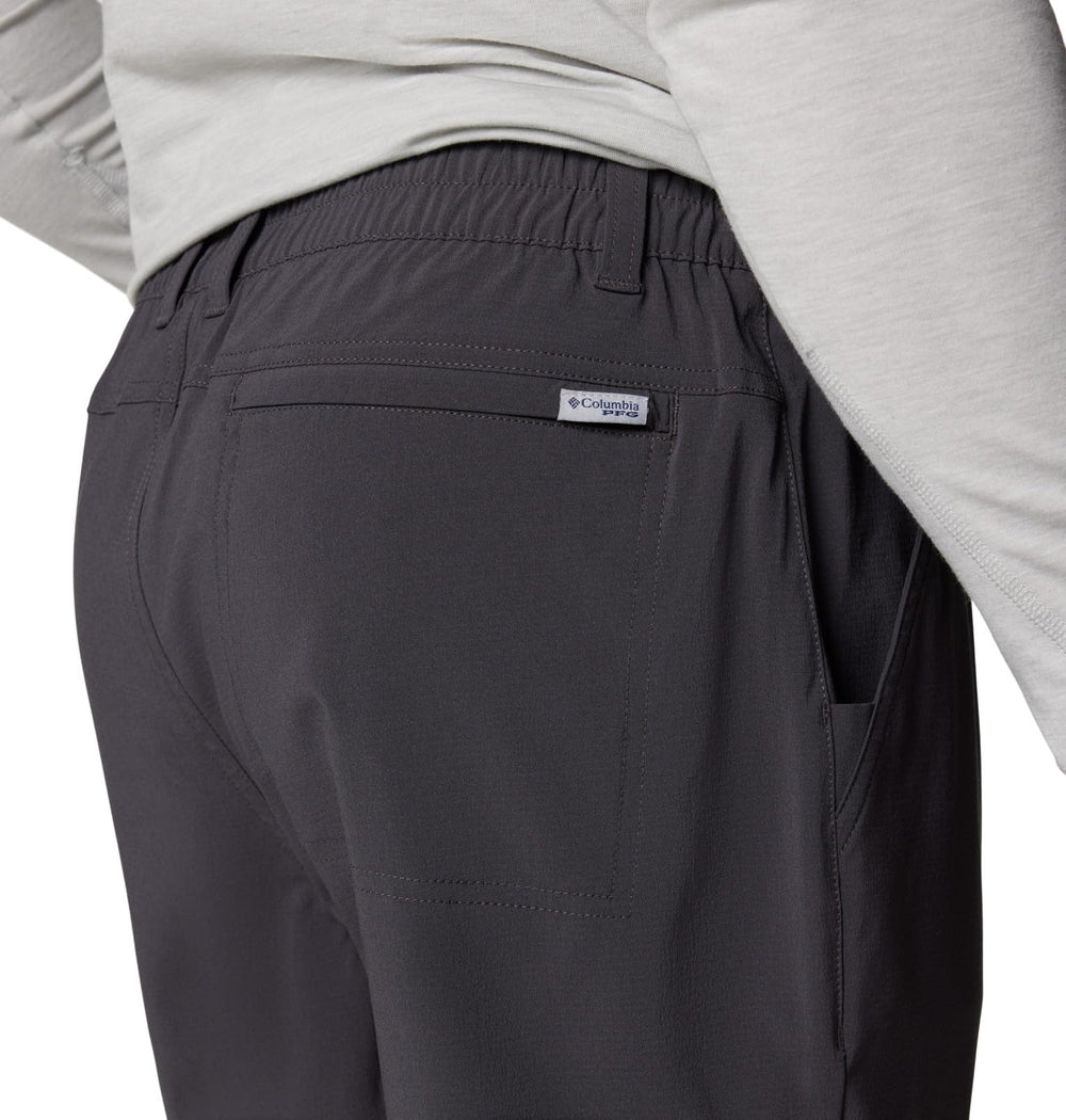 Columbia Uncharted pant shark xx-large by the water’s edge indicating sun protection.