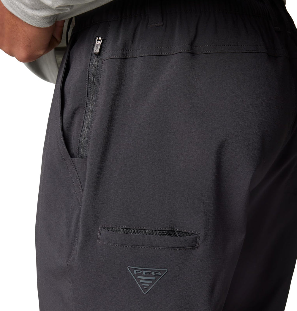 Columbia Uncharted pant shark xx-large model wearing near water for versatile use.