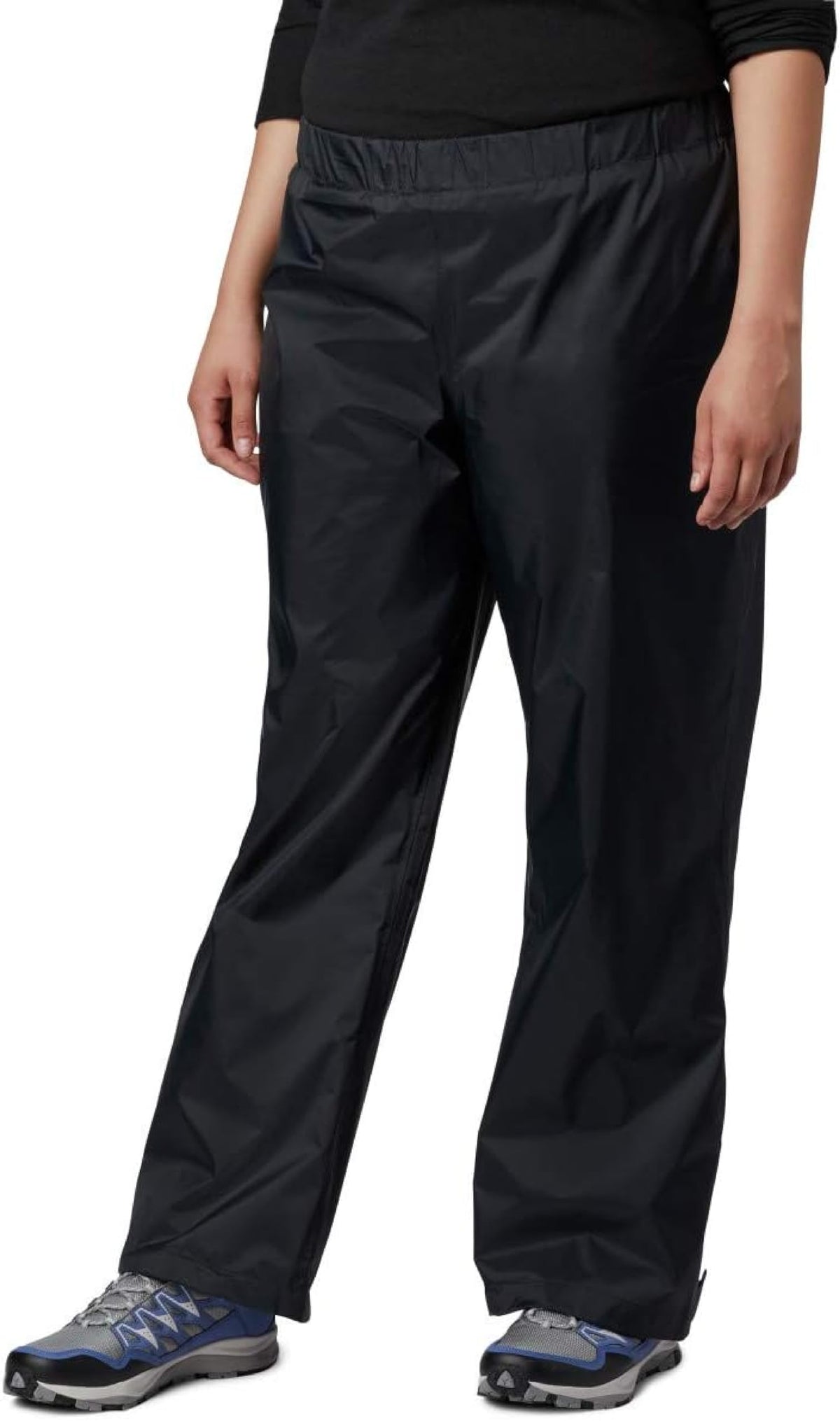 Columbia Waterbrook Ridge II rain pants for women, black, ideal for rainy day adventures
