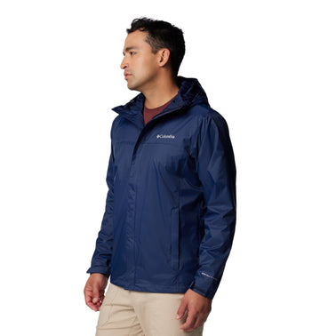 Columbia Watertight II jacket in 2024 Collegiate Navy on a hanger.