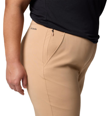 Columbia All Seasons Bootcut Pant Canoe inseam length shows versatile sizing options.