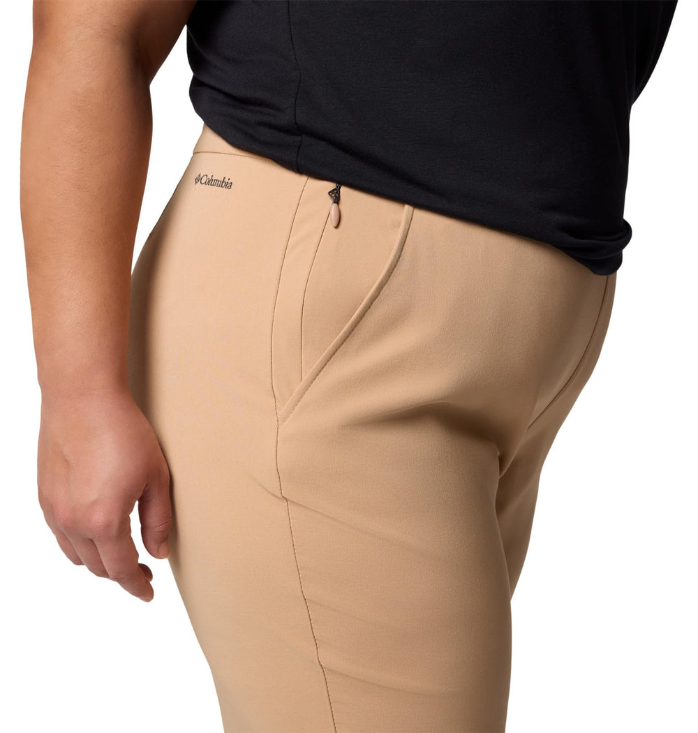 Columbia All Seasons Bootcut Pant Canoe inseam length shows versatile sizing options.