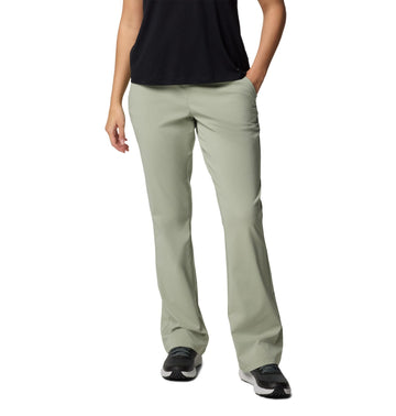 Columbia women's all-seasons bootcut pant Safari - front view for versatile travel wear.