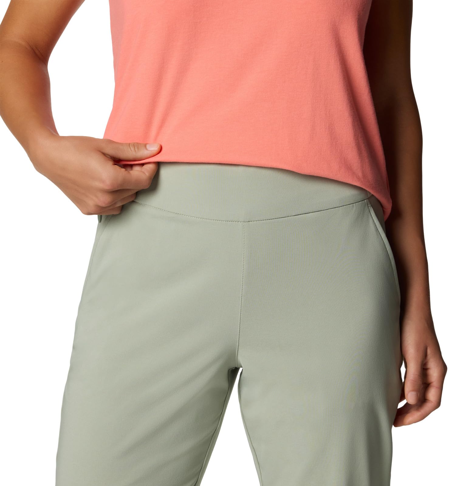 Columbia Women's All Seasons Pull-On Pant Safari color option highlights versatile styling.