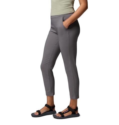 Columbia all seasons slim pull-on pant city grey waistband close-up highlight